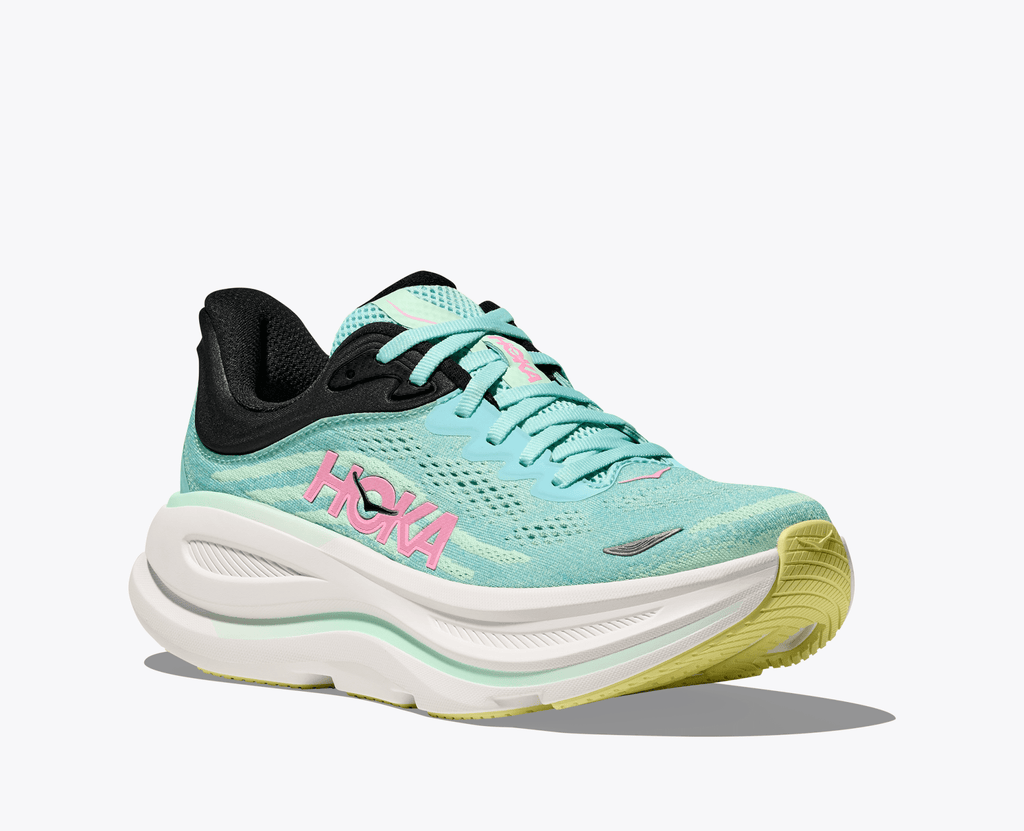 Hoka Women's Bondi 9 - Blue Spark / Mint Fluorite - Interval Running