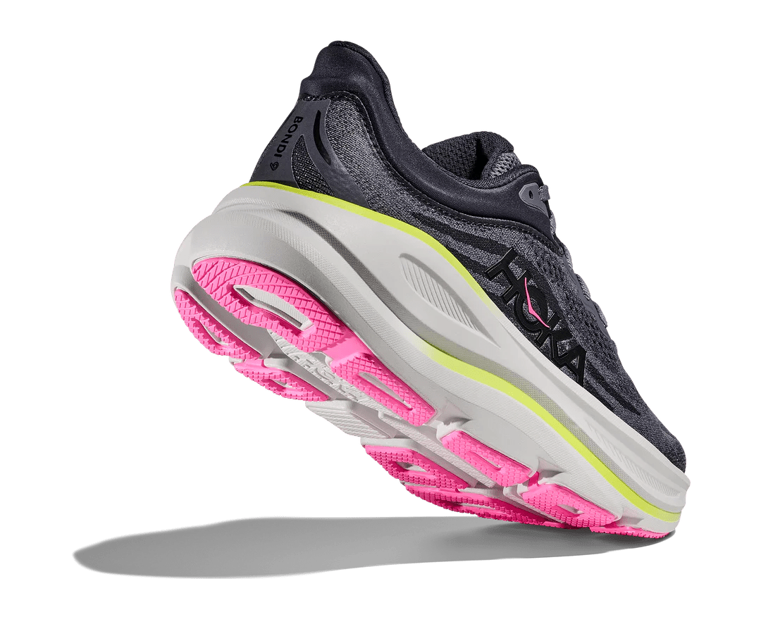 Hoka Women's Bondi 9 - Charcoal Grey / Grey Skies - Interval Running