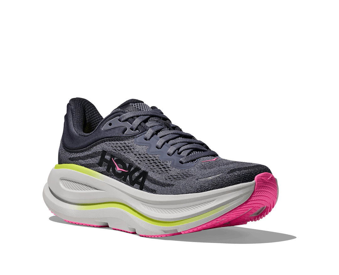 Hoka Women's Bondi 9 - Charcoal Grey / Grey Skies - Interval Running