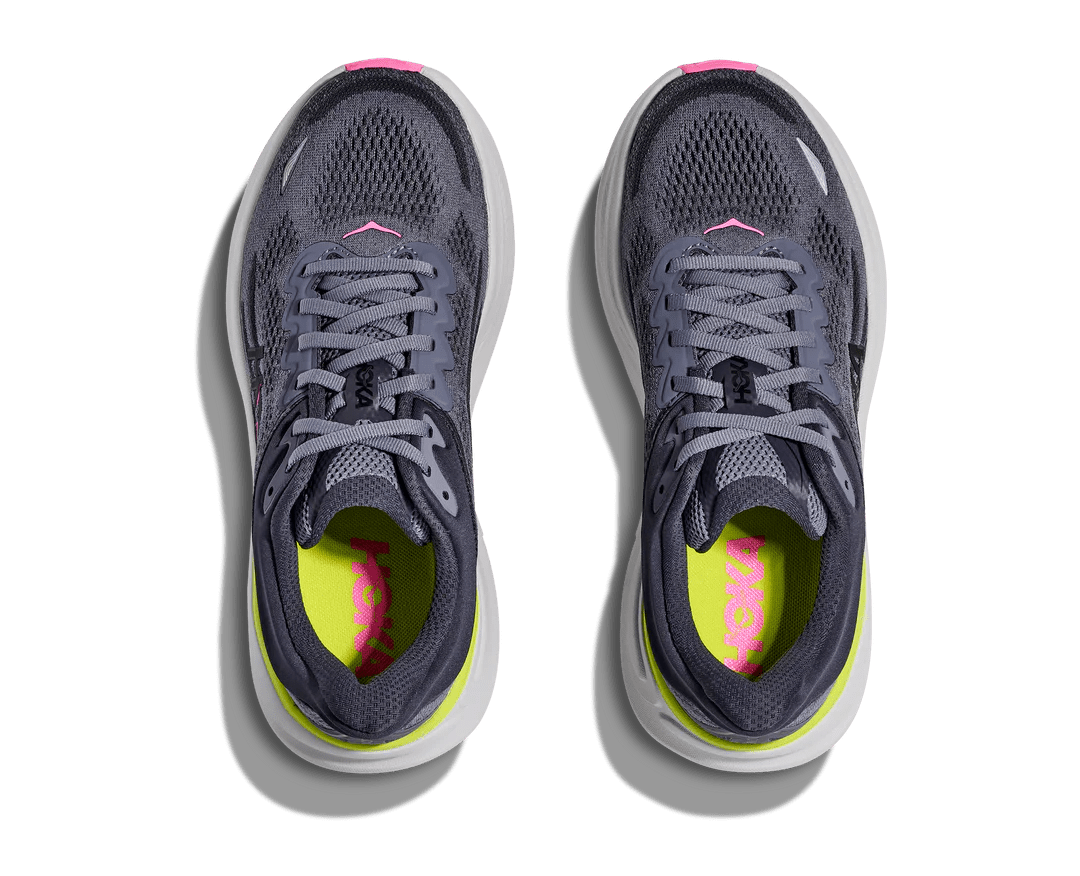 Hoka Women's Bondi 9 - Charcoal Grey / Grey Skies - Interval Running