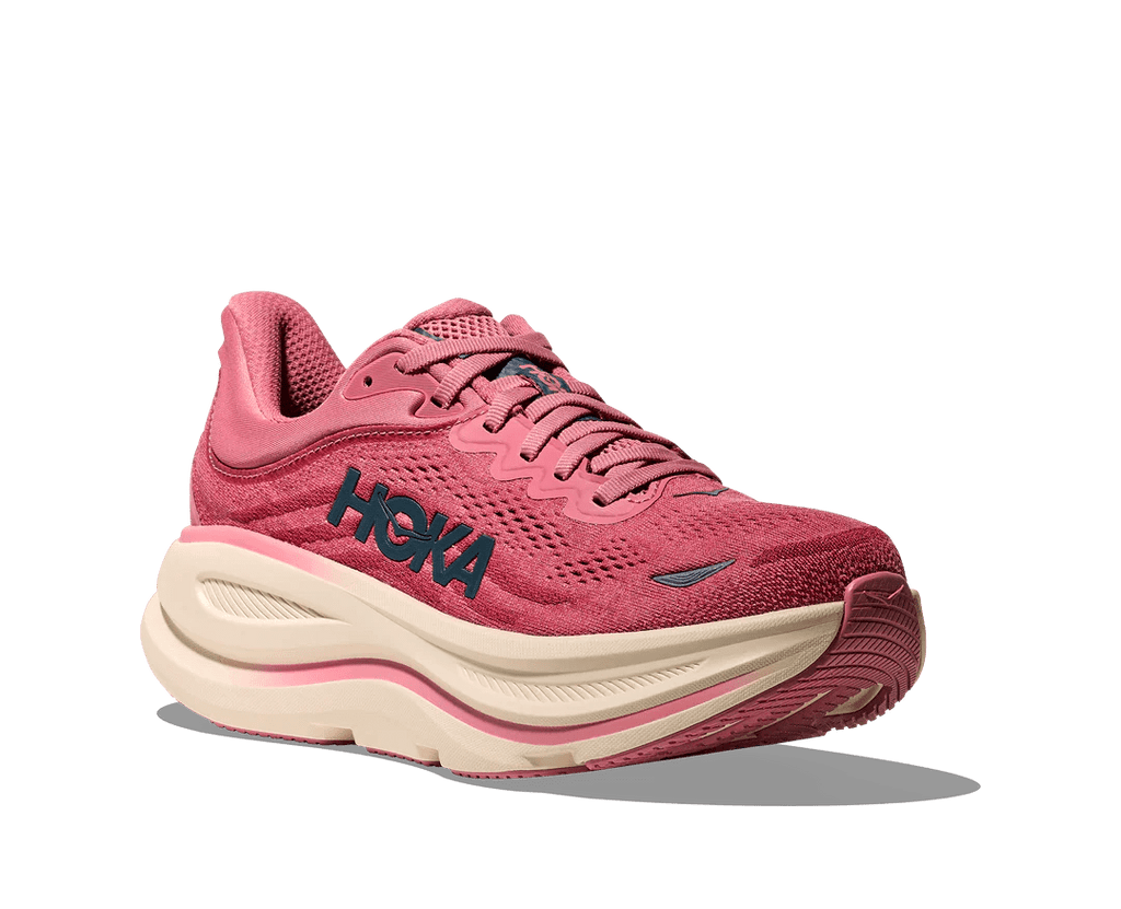 Hoka Women's Bondi 9 - Lingonberry / Cranberry - Interval Running