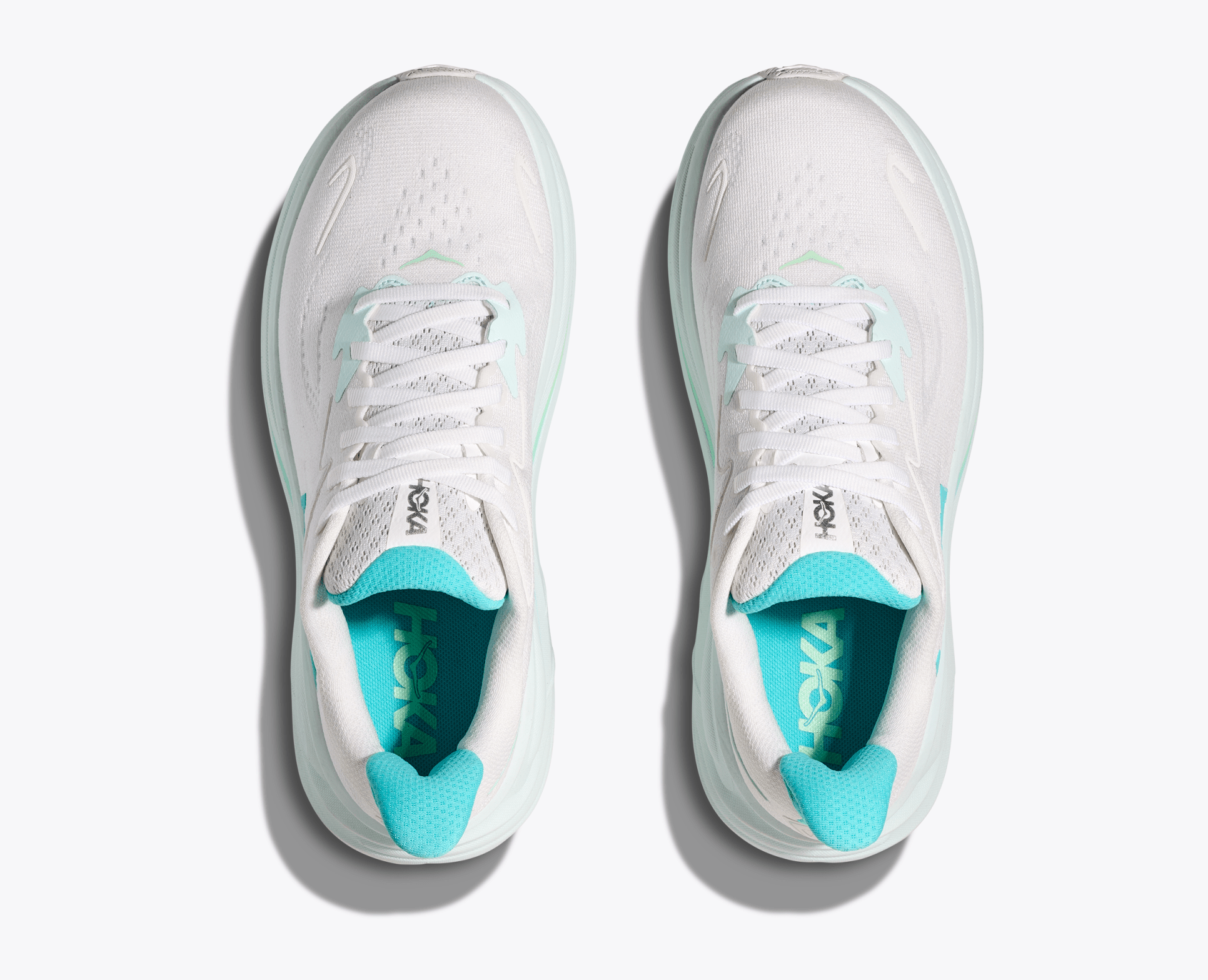 Hoka Women's Clifton 10 – White / Cielo Blue - Interval Running