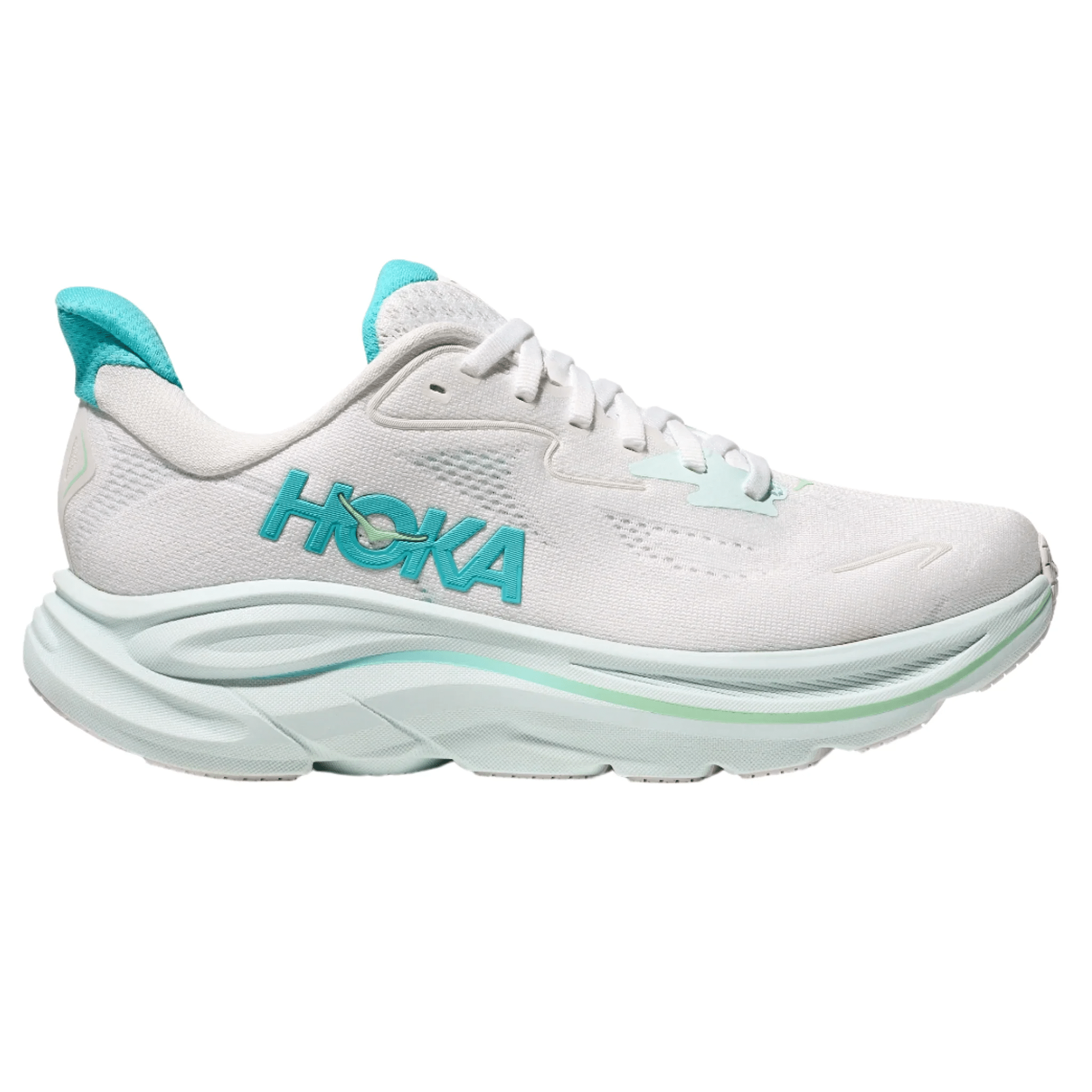 Hoka Women's Clifton 10 – White / Cielo Blue - Interval Running