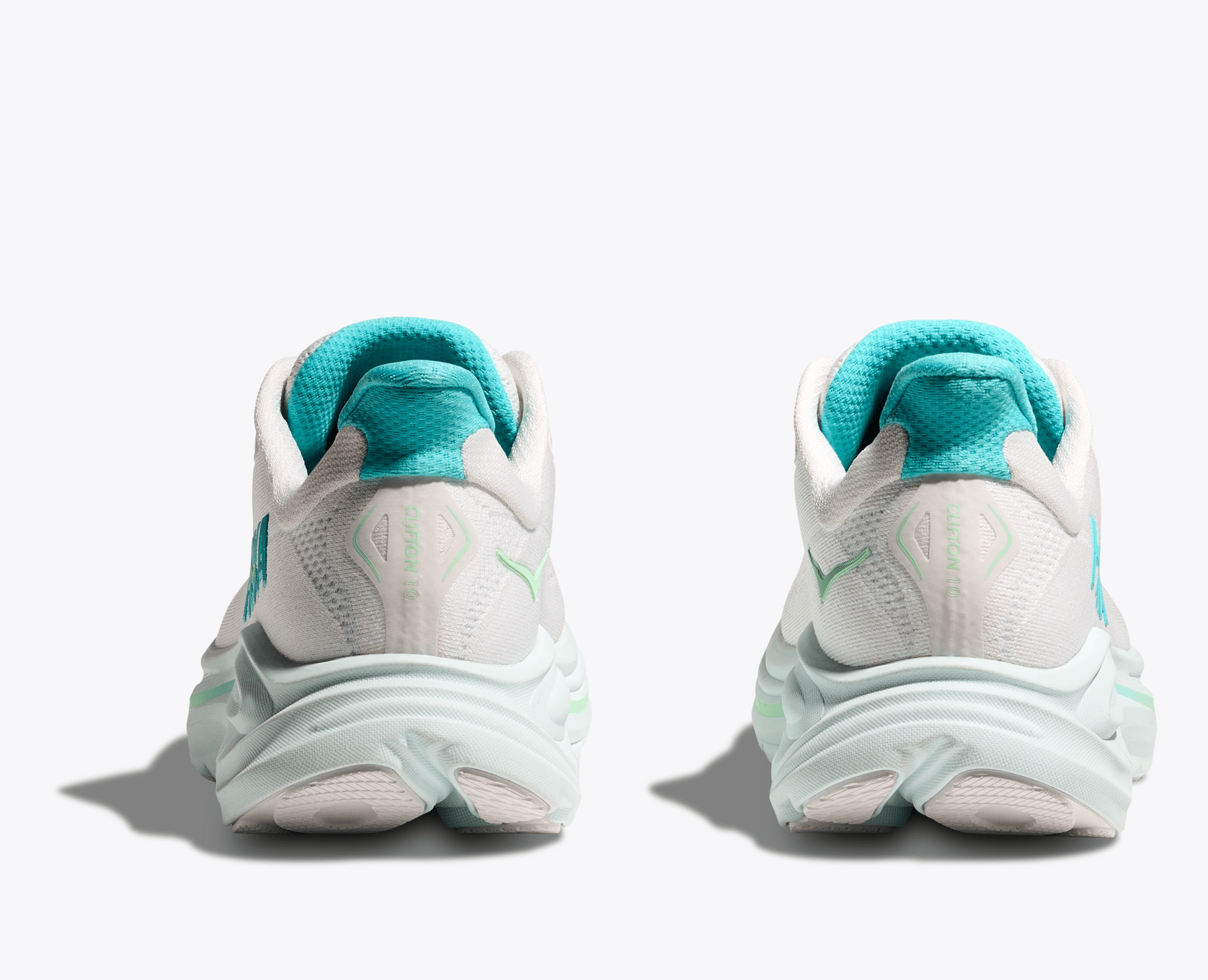 Hoka Women's Clifton 10 – White / Cielo Blue - Interval Running