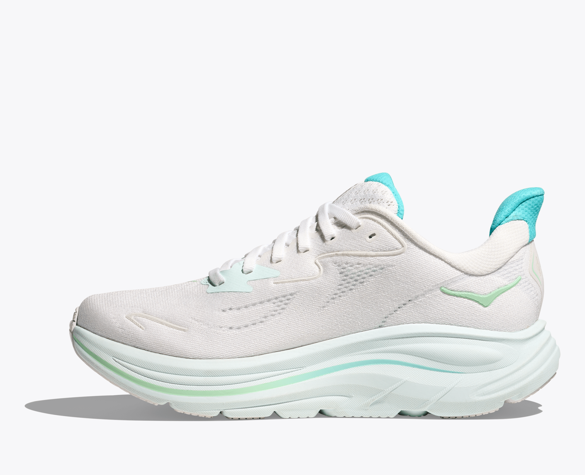 Hoka Women's Clifton 10 – White / Cielo Blue - Interval Running