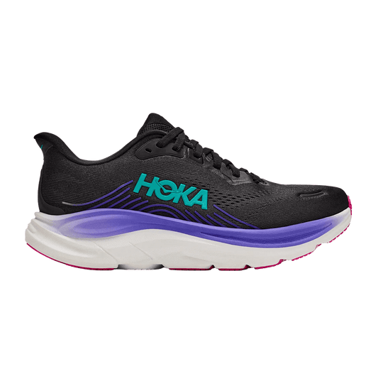 Hoka Women's Clifton 11 - Black / Neon Nebula - Interval Running