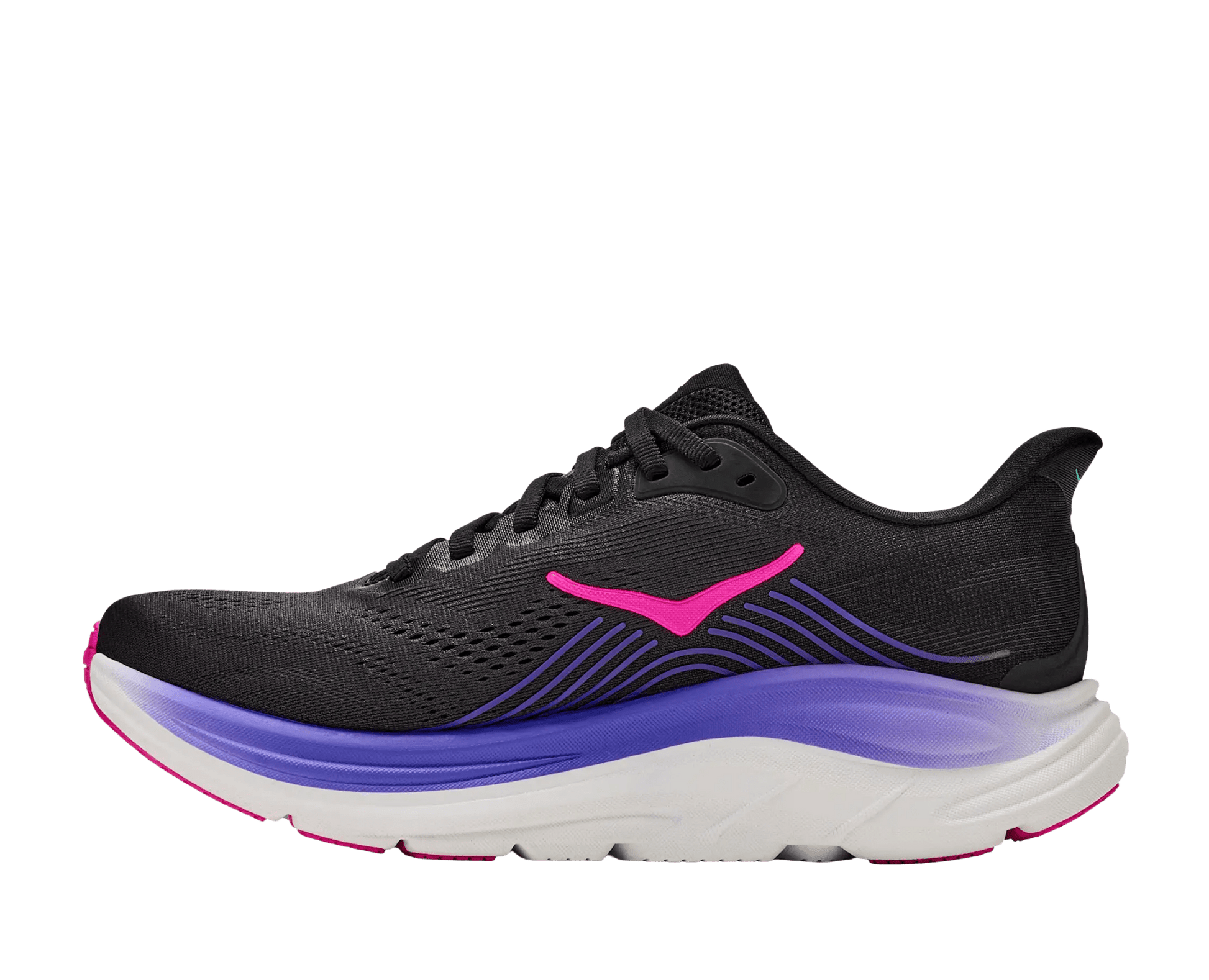 Hoka Women's Clifton 11 - Black / Neon Nebula - Interval Running