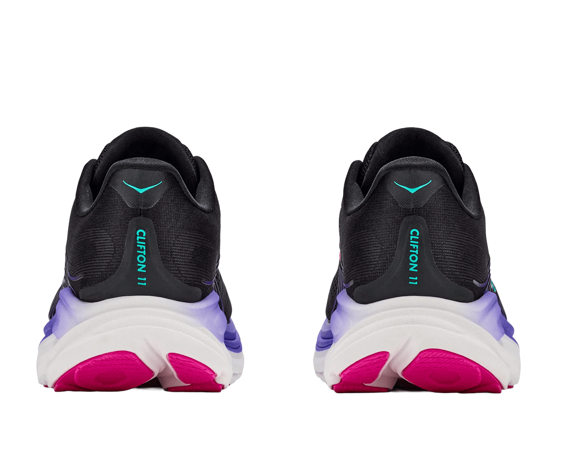Hoka Women's Clifton 11 - Black / Neon Nebula - Interval Running