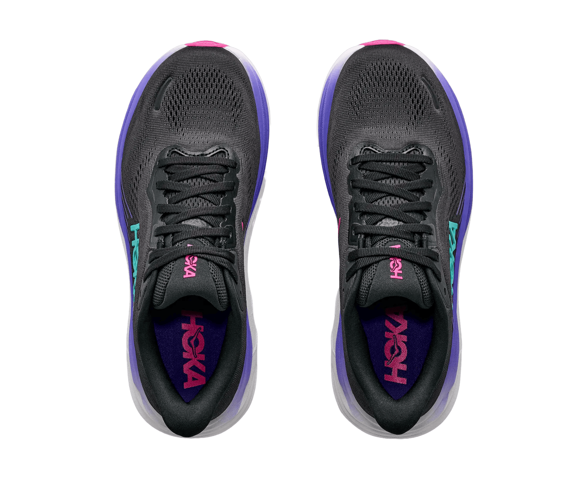 Hoka Women's Clifton 11 - Black / Neon Nebula - Interval Running