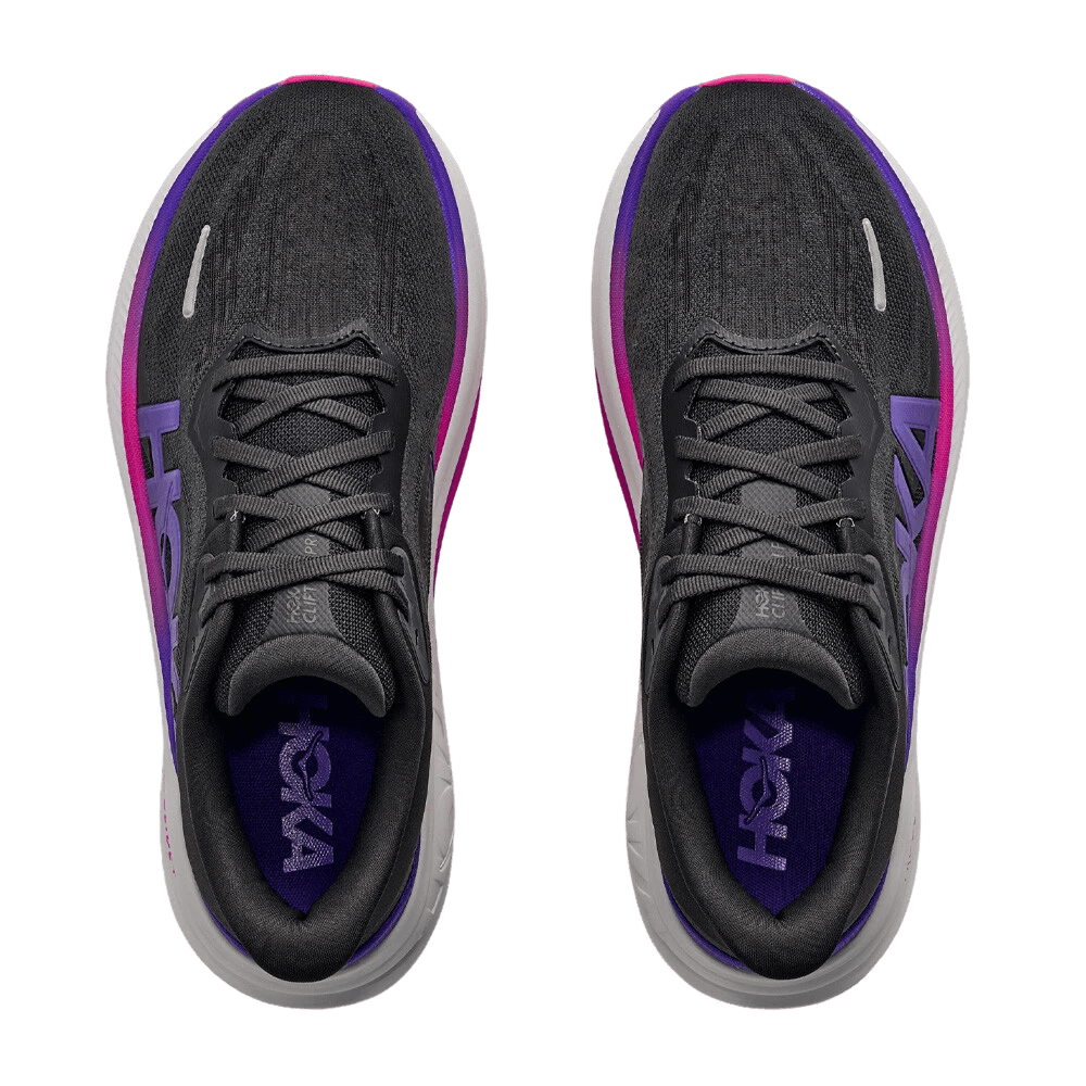 Hoka Women's Clifton Pro – Carbon Black / Cosmic Purple - Interval Running