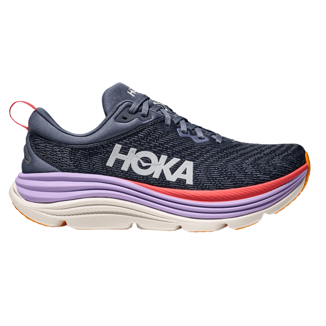 Hoka Women's Gaviota 5 - Anchor / Grapefruit - Interval Running