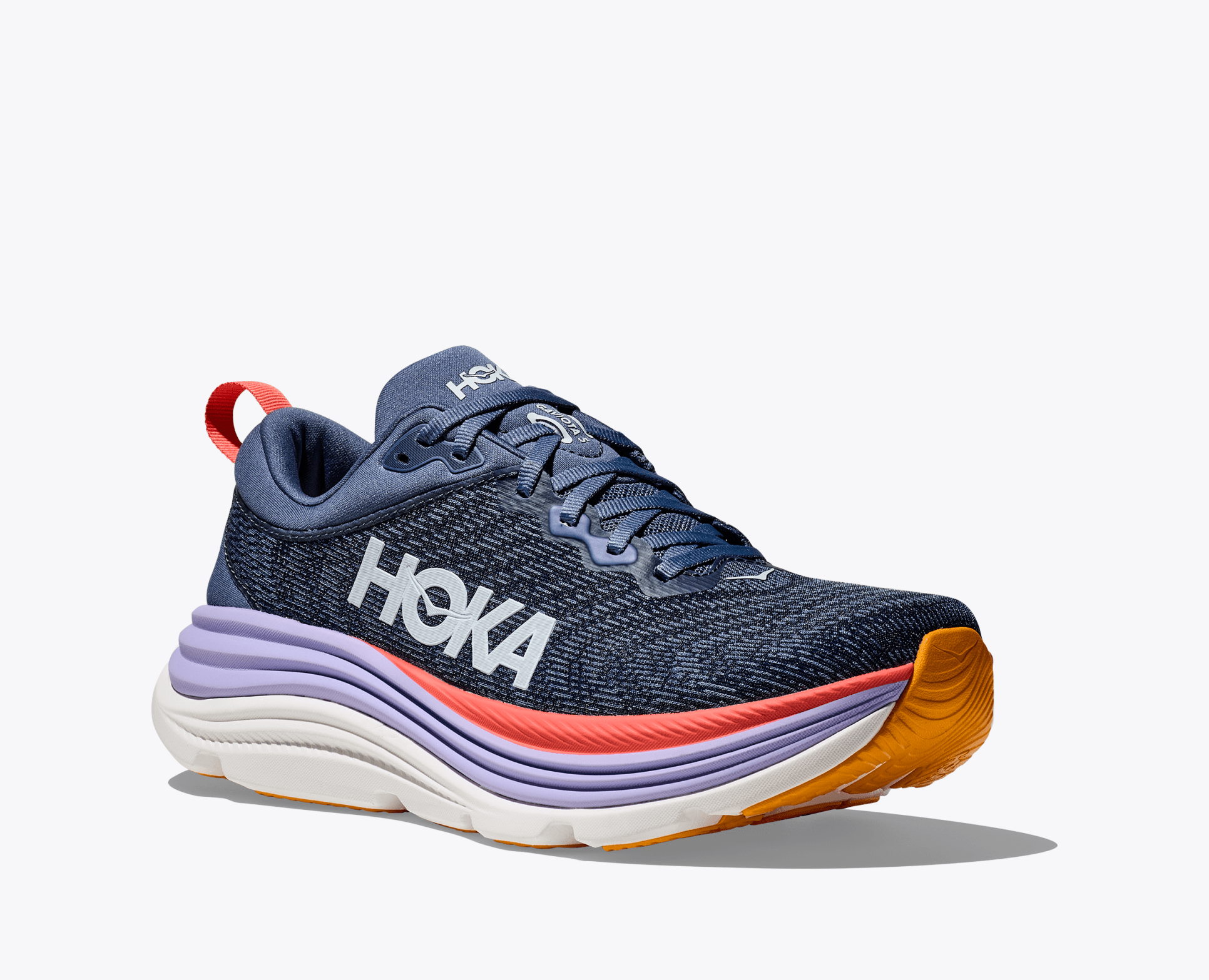 Hoka Women's Gaviota 5 - Anchor / Grapefruit - Interval Running