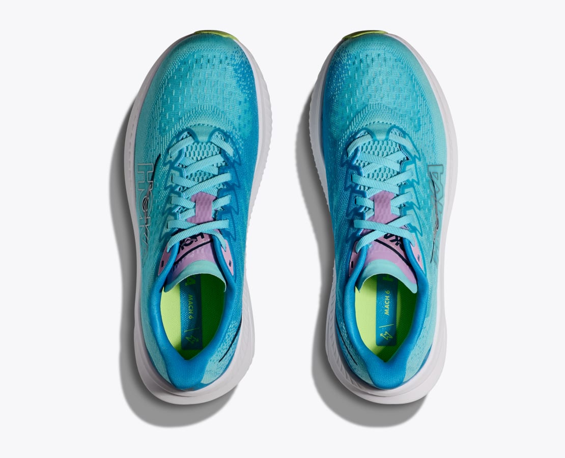 Hoka Women's Mach 6 - Cloudless / Waterpark - Interval Running