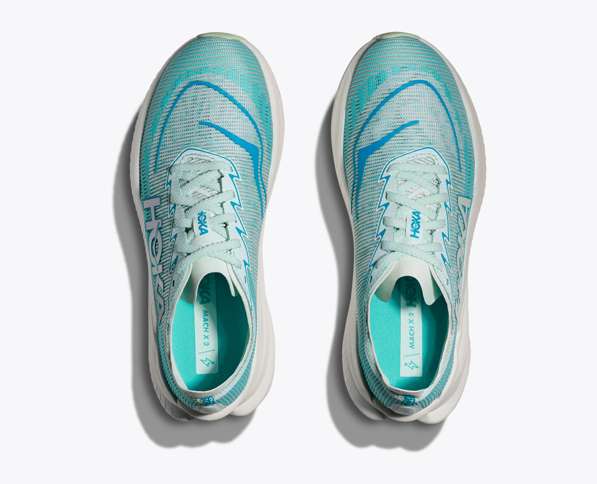 Hoka Women's Mach X 2 – Snow Melt / Blue Spark - Interval Running