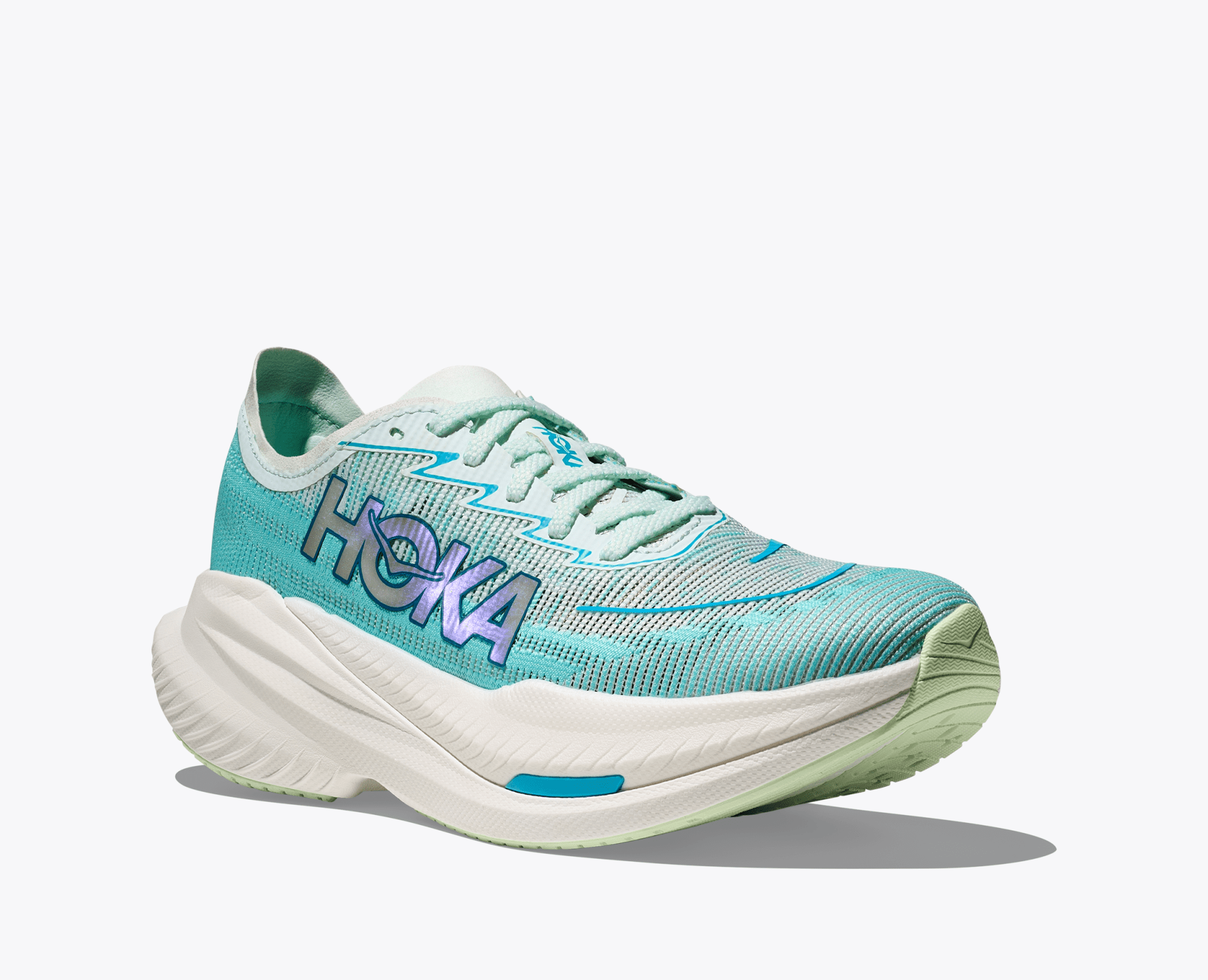 Hoka Women's Mach X 2 – Snow Melt / Blue Spark - Interval Running