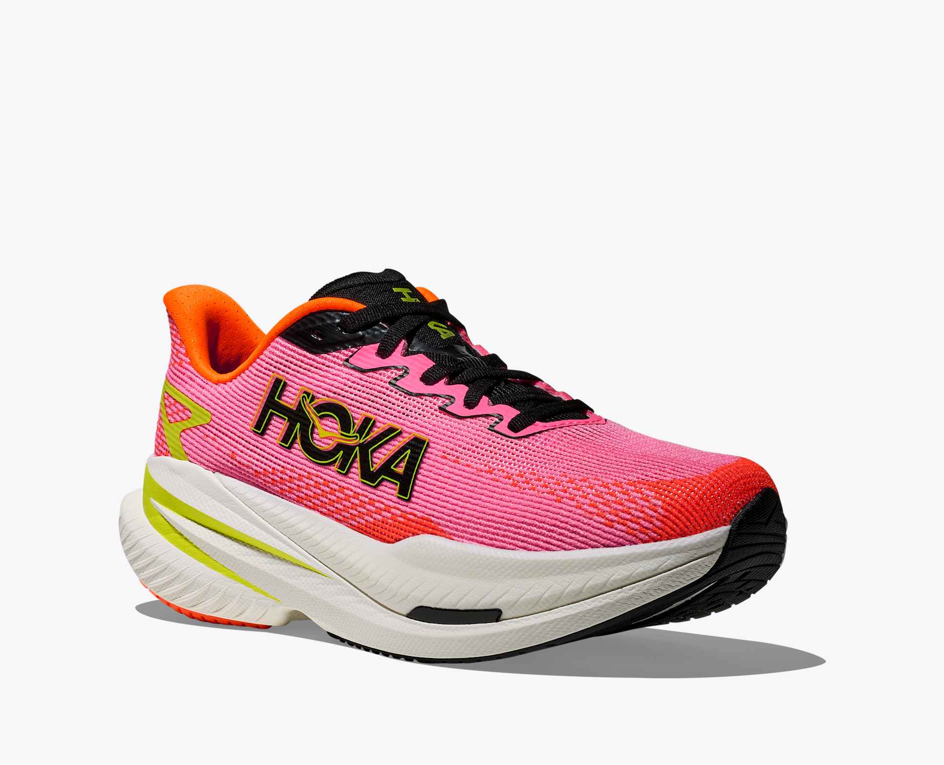 Hoka Women's Mach X 3 | Neon Rose / Neon Tangerine - Interval Running