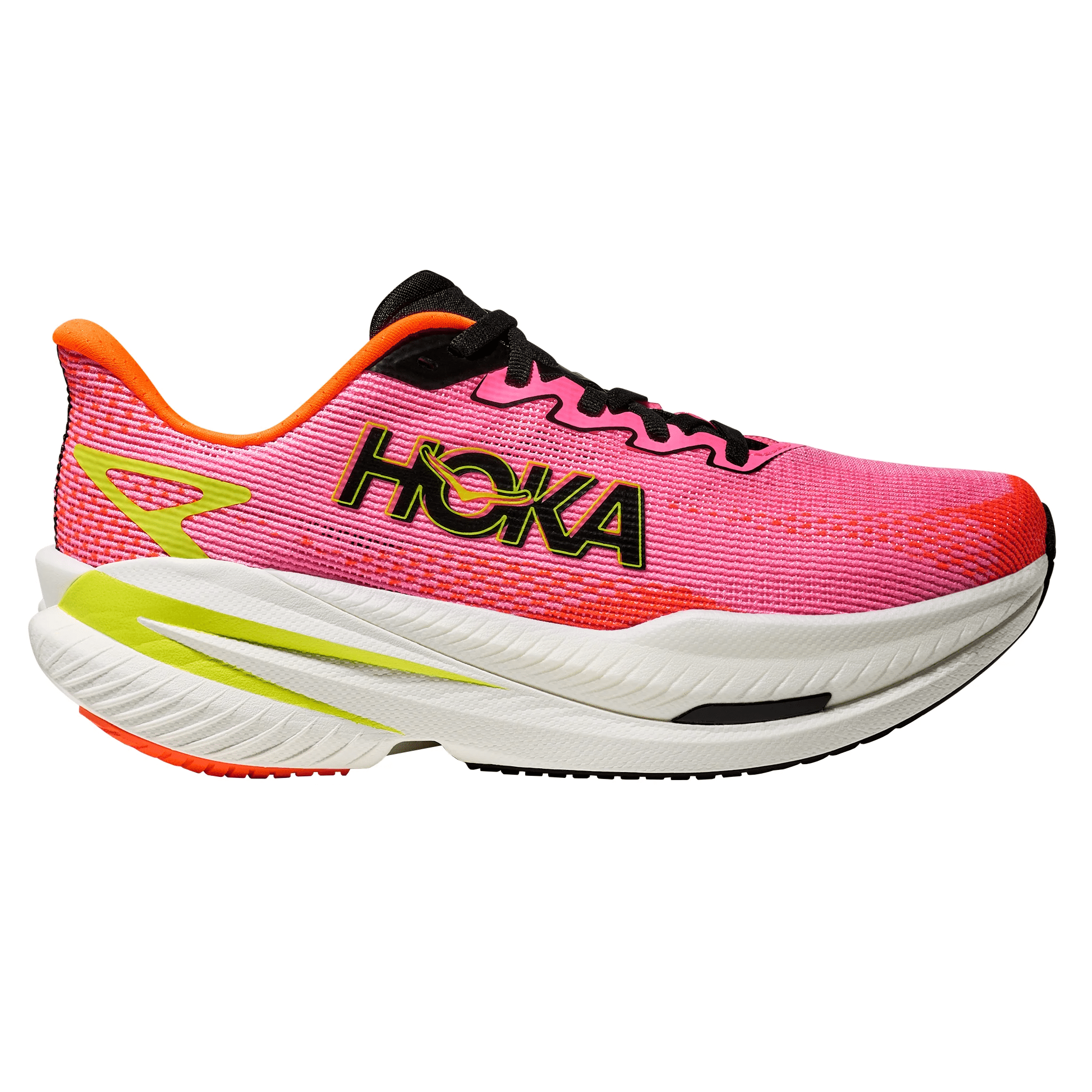 Hoka Women's Mach X 3 | Neon Rose / Neon Tangerine - Interval Running