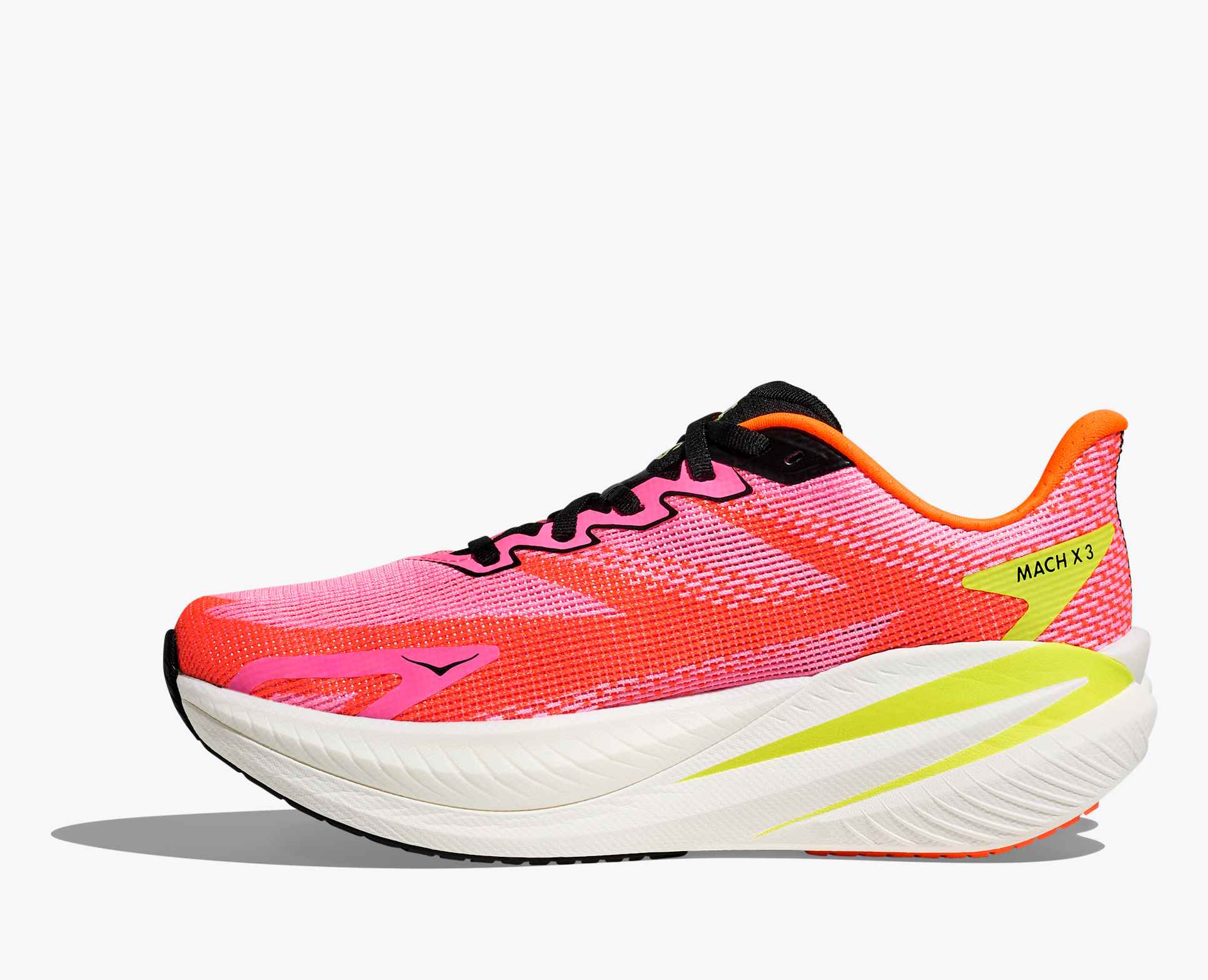 Hoka Women's Mach X 3 | Neon Rose / Neon Tangerine - Interval Running
