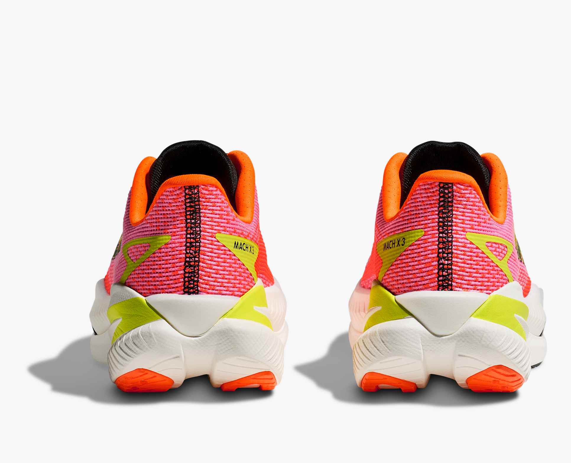 Hoka Women's Mach X 3 | Neon Rose / Neon Tangerine - Interval Running
