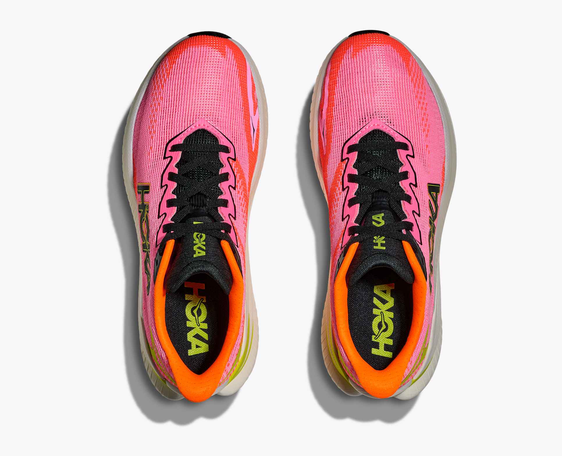 Hoka Women's Mach X 3 | Neon Rose / Neon Tangerine - Interval Running