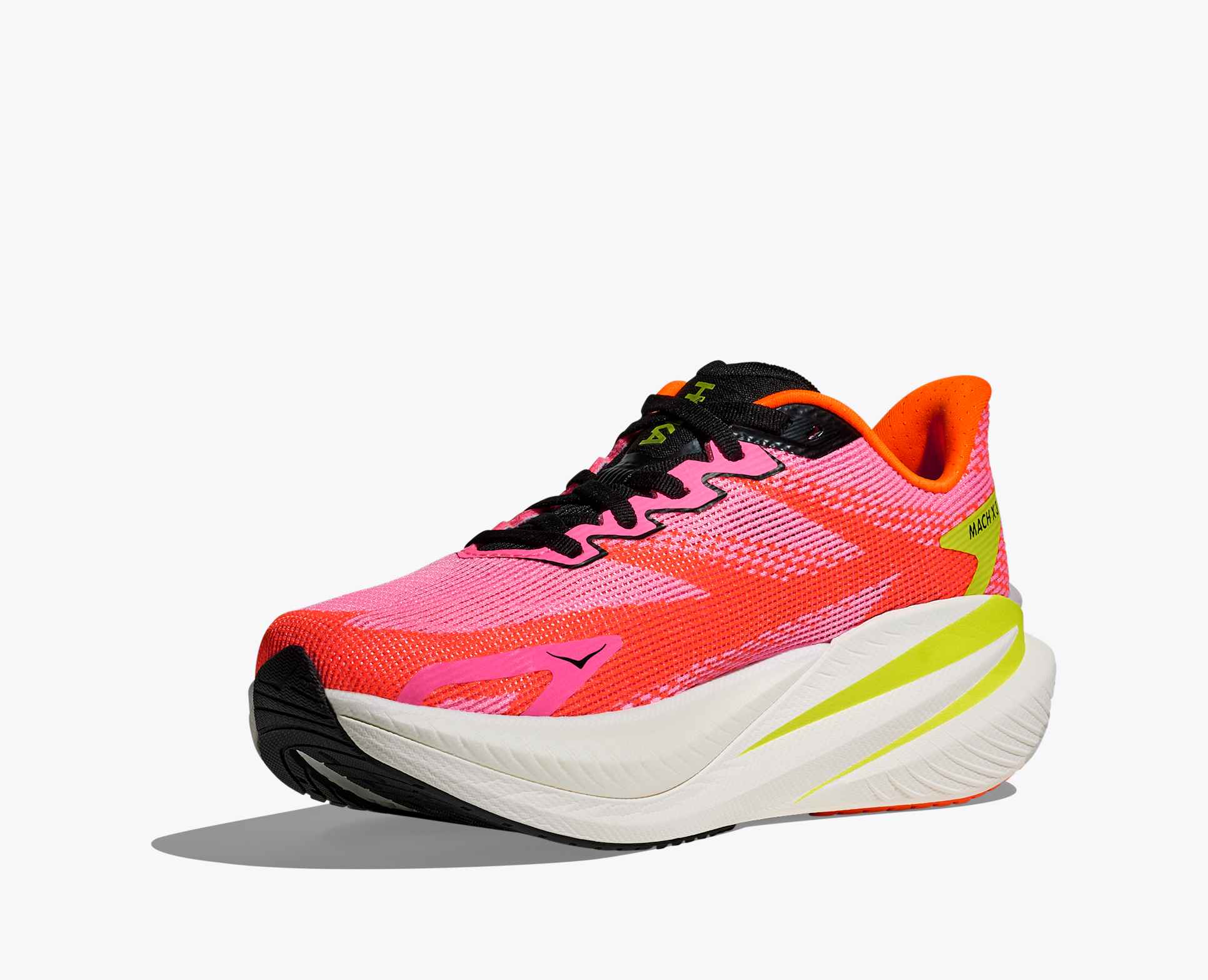 Hoka Women's Mach X 3 | Neon Rose / Neon Tangerine - Interval Running