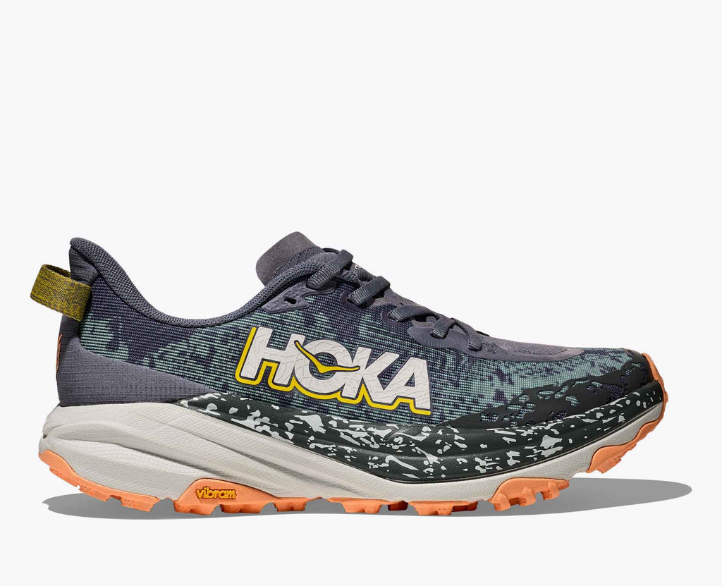 Hoka Women's Speedgoat 6 - Grey Skies | Cosmic Grey - Interval Running