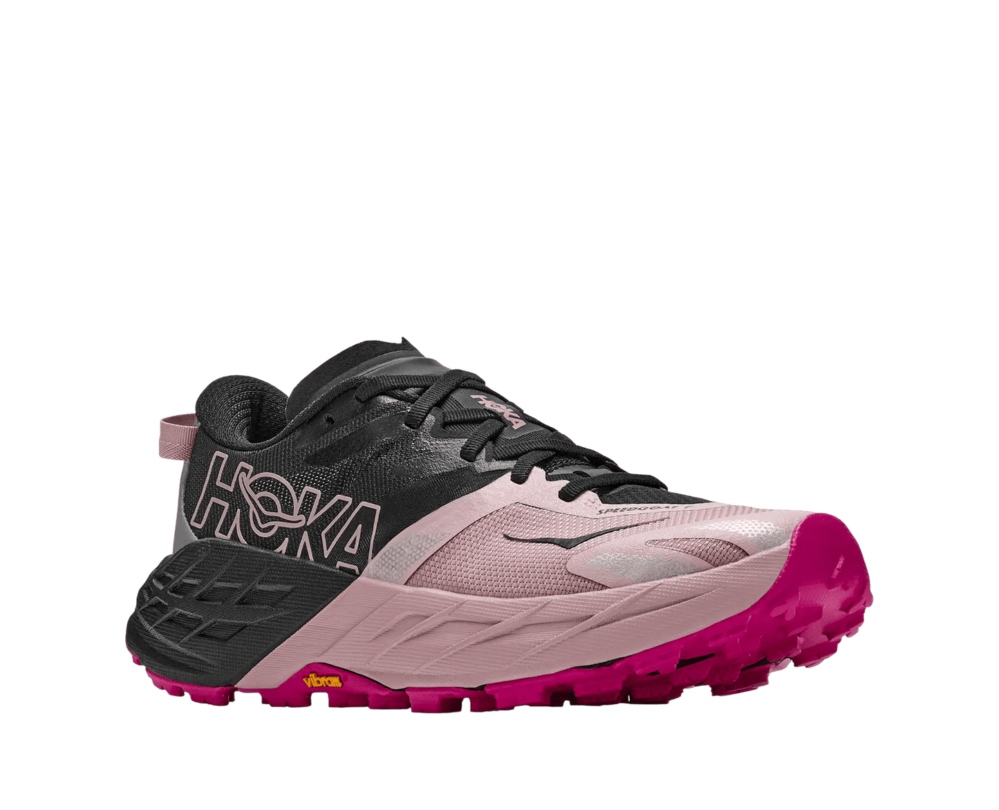 Hoka Women's Speedgoat 7 - Black / Pink Opal - Interval Running