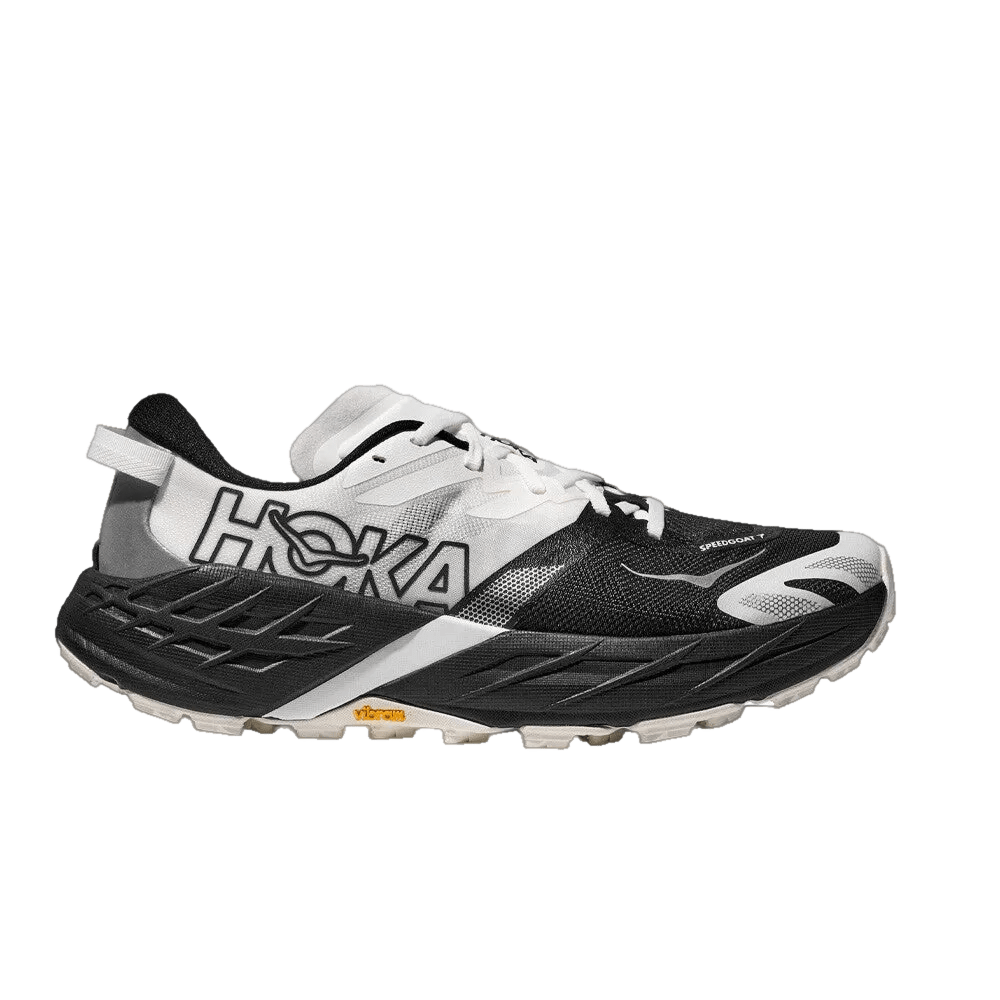 Hoka Women's Speedgoat 7 - Black / White - Interval Running