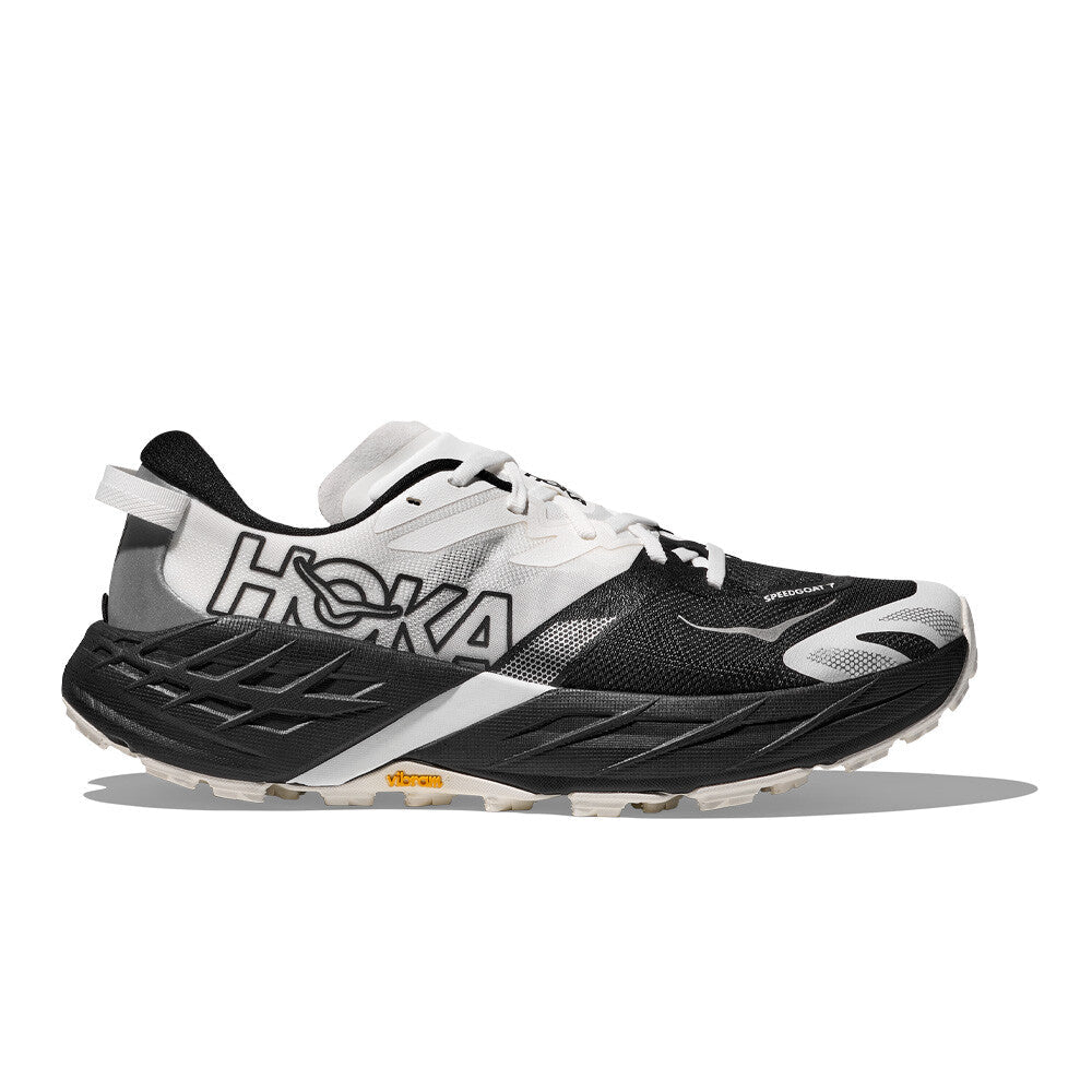 Hoka Women's Speedgoat 7 - Black / White - Interval Running