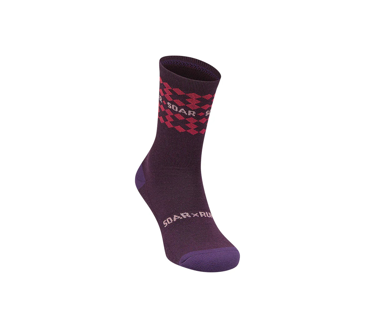 Soar Merino Crew Sock - Purple