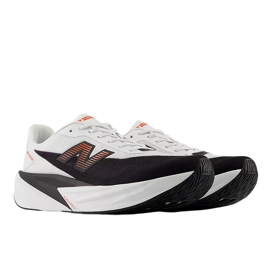 New Balance Men's FuelCell Rebel v5 – White with Neo Flame