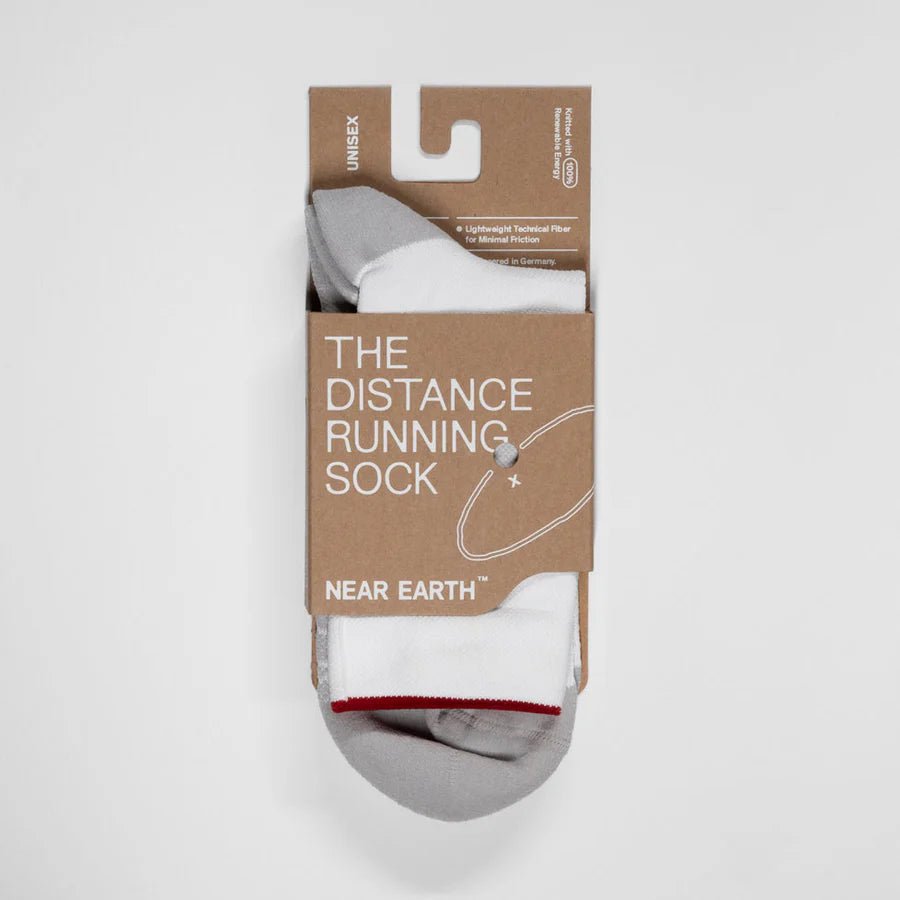 Near Earth Distance Running Sock - White - Interval Running