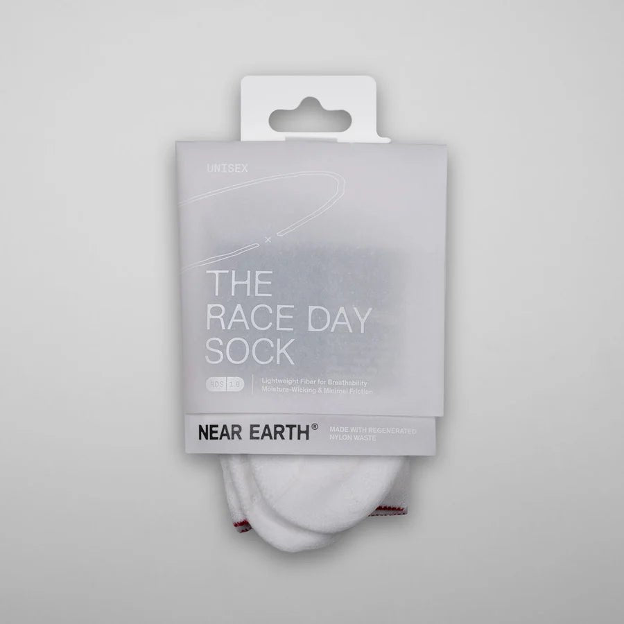 Near Earth Race Day Sock - White - Interval Running