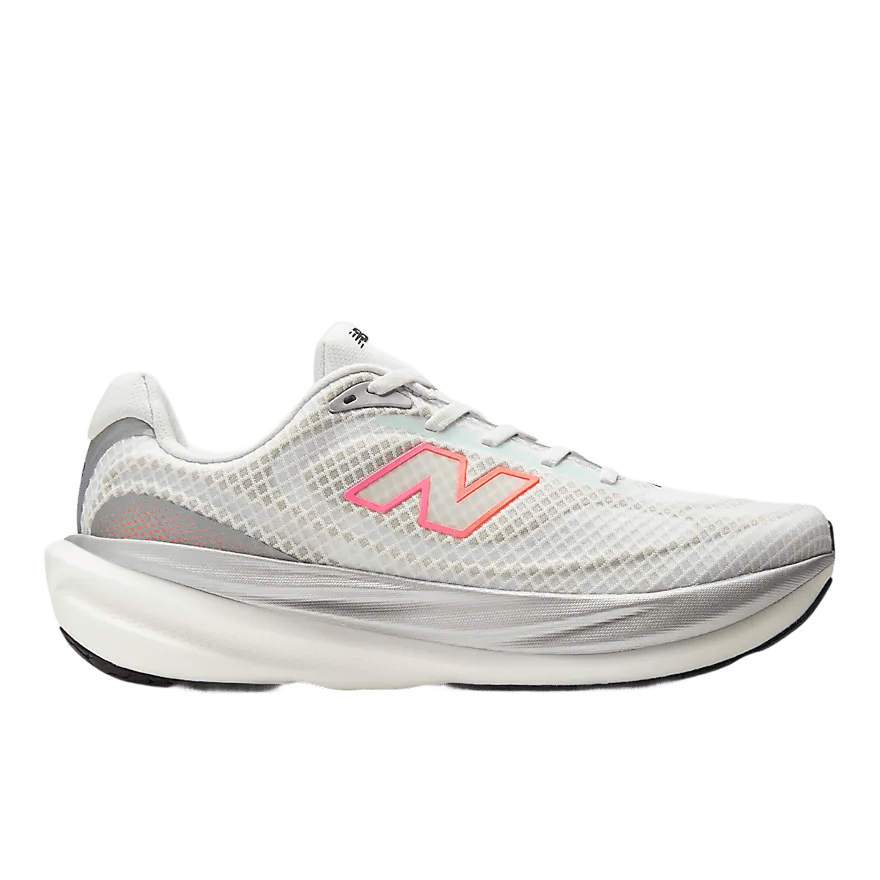 New Balance Men's 1080v15 Breathe Shoes - WHITE / PINK HEAT / TANGERINE HEAT - Interval Running