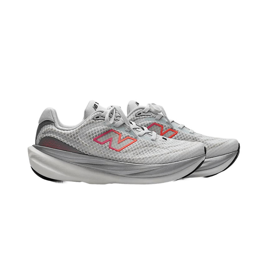 New Balance Men's 1080v15 Breathe Shoes - WHITE / PINK HEAT / TANGERINE HEAT - Interval Running