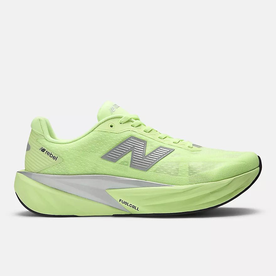 New Balance Men's FuelCell Rebel v5 | Mint flash with lab green and silver metallic - Interval Running