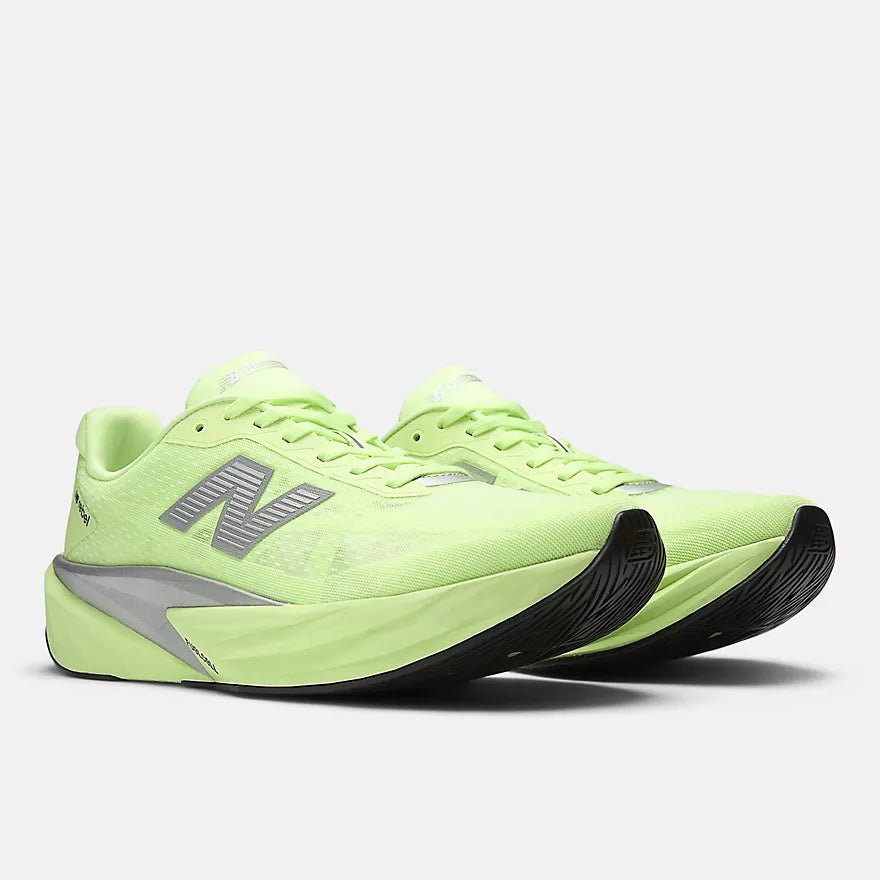 New Balance Men's FuelCell Rebel v5 | Mint flash with lab green and silver metallic - Interval Running