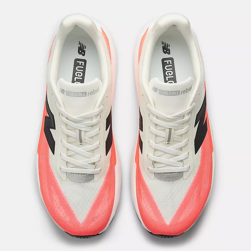 New Balance Men's FuelCell Rebel v5 | Urgent Red with White and Sea Salt - Interval Running