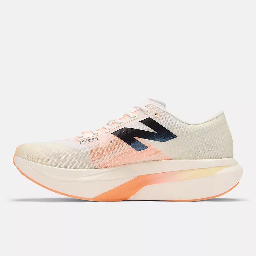 New Balance Men's FuelCell SuperComp Elite v4 - White with Angora and Hot Mango - Interval Running