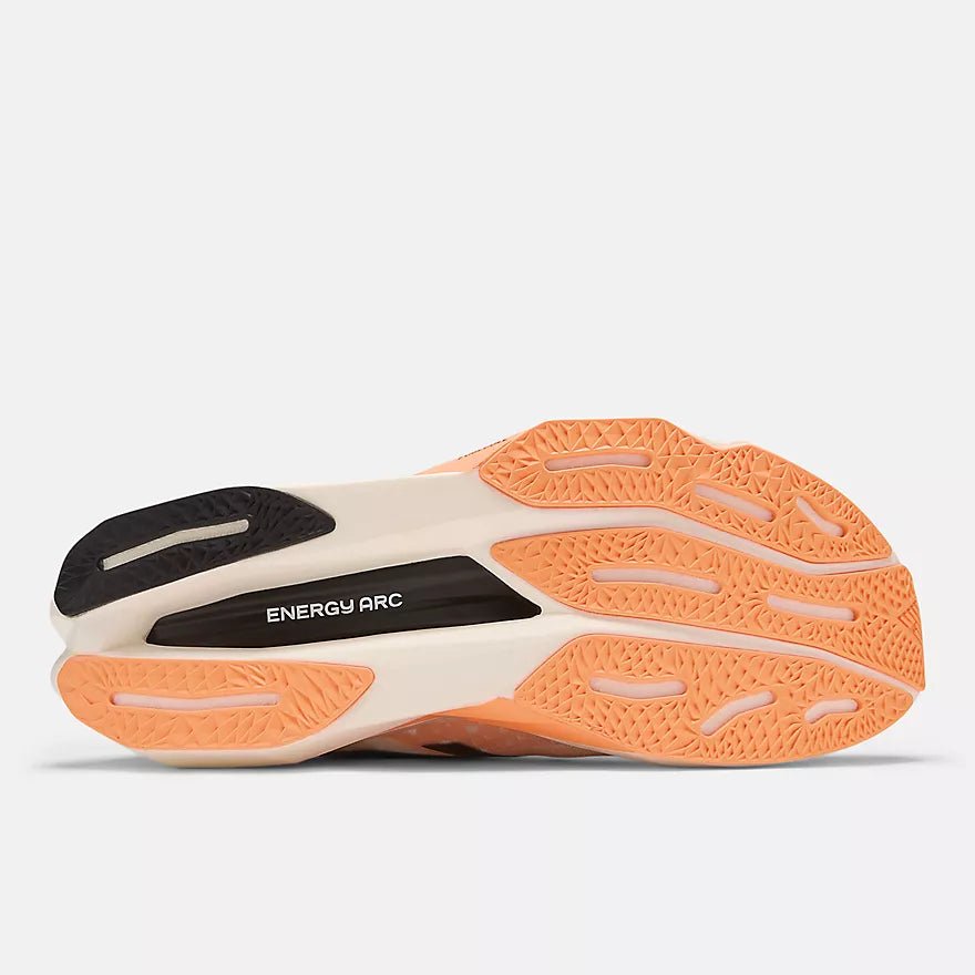 New Balance Men's FuelCell SuperComp Elite v4 - White with Angora and Hot Mango - Interval Running