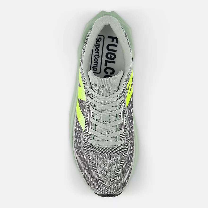 New Balance Men's FuelCell SuperComp Trainer v3 – MOSAIC GREEN with LONE STAR GREY - Interval Running