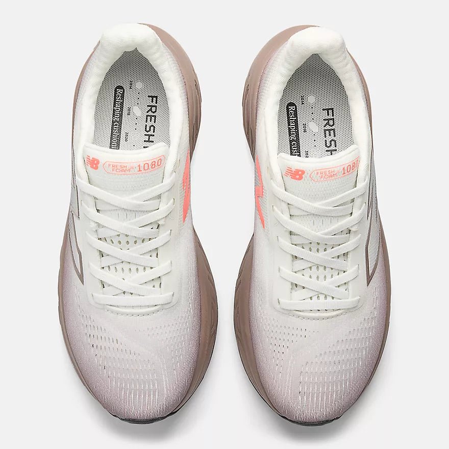 New Balance Women's Fresh Foam X 1080 v14 - Earth Shadow with Reflection and Urgent Red - Interval Running