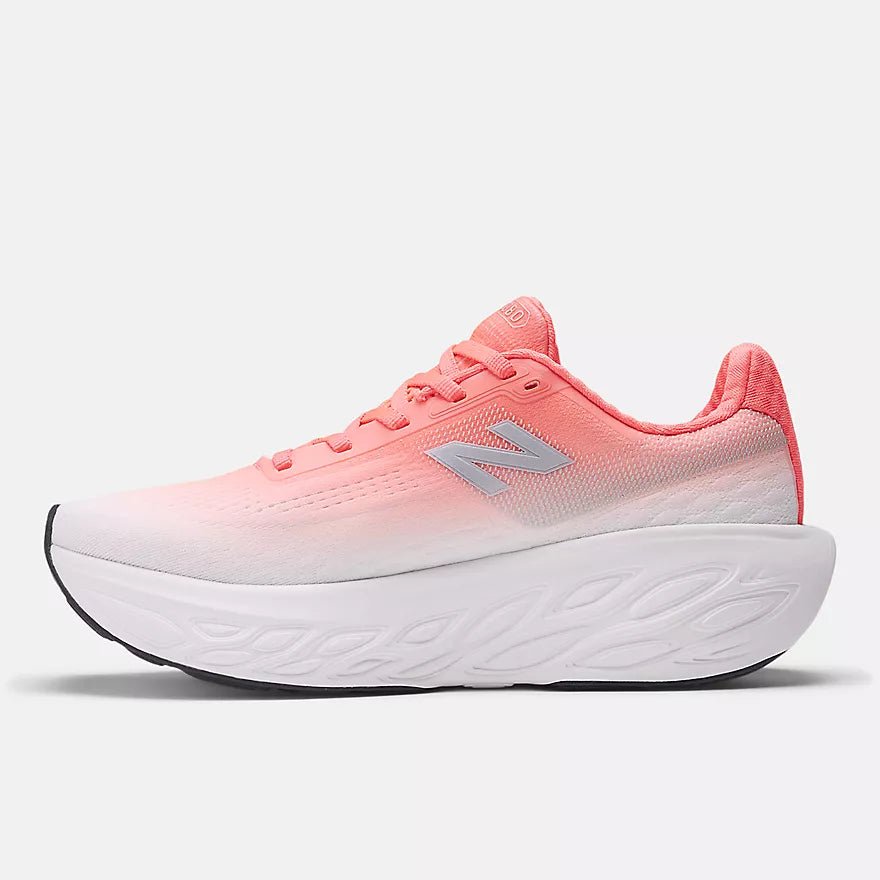 New Balance Women's Fresh Foam X 1080 v14 - Urgent Red with Silver Metallic and Light Silver Metallic - Interval Running