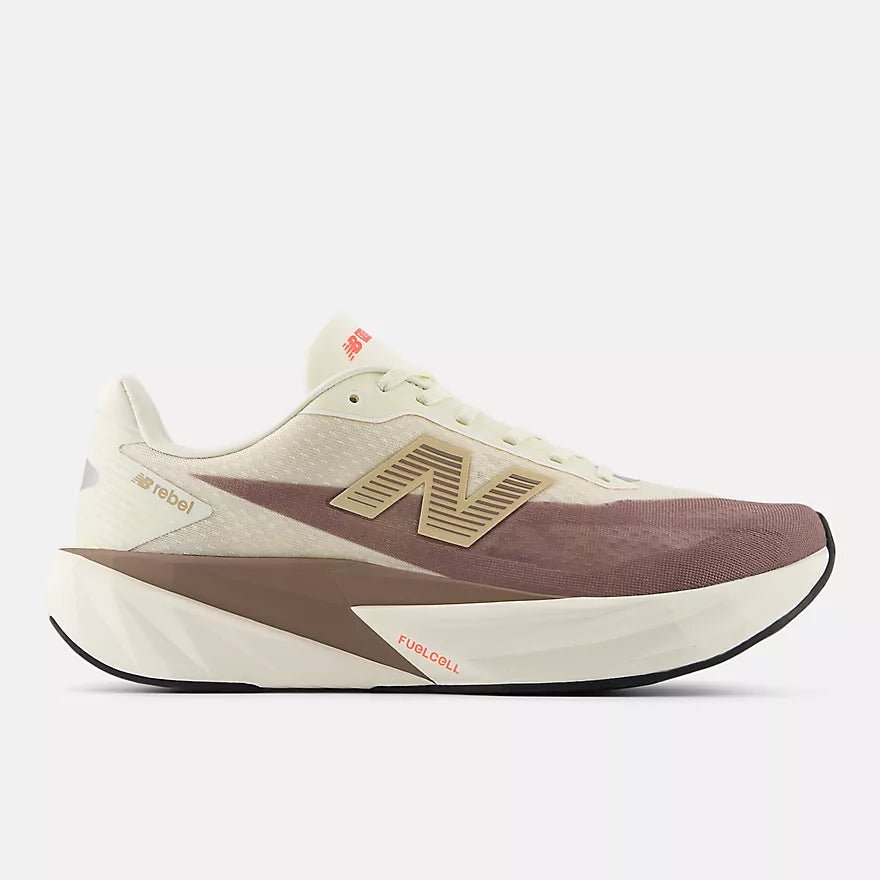 New Balance Women's FuelCell Rebel v5 | Angora with Earth Shadow and Sea Salt - Interval Running