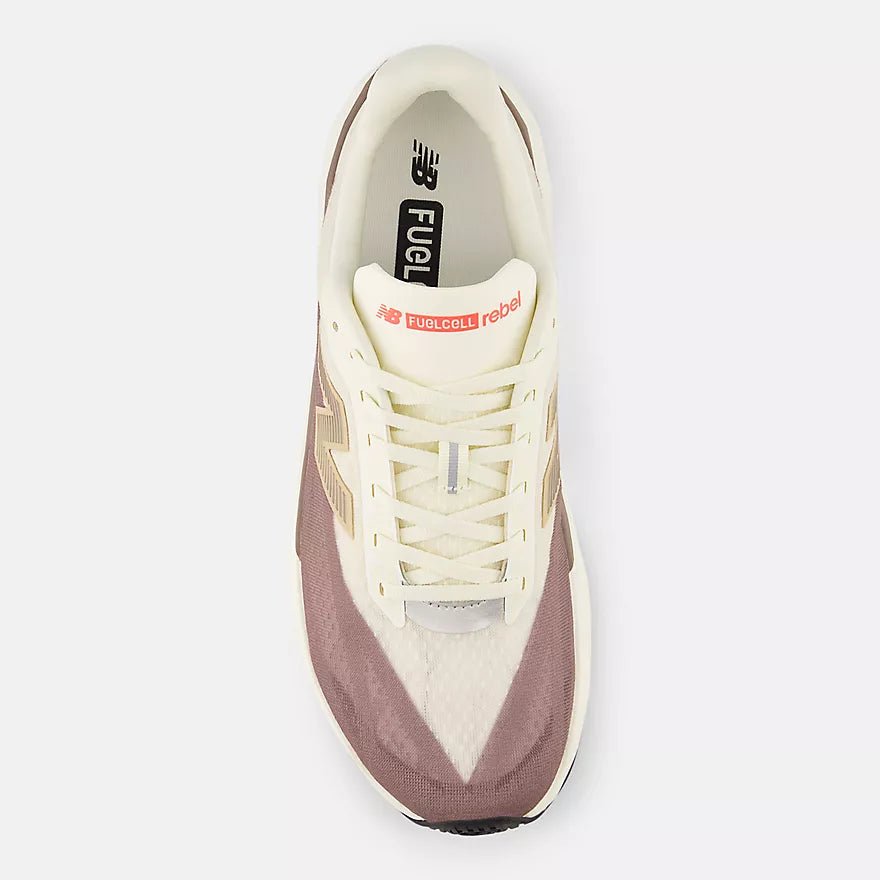 New Balance Women's FuelCell Rebel v5 | Angora with Earth Shadow and Sea Salt - Interval Running
