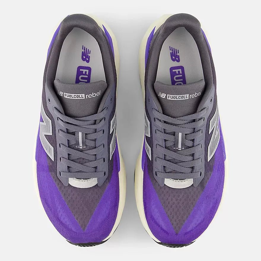 New Balance Women's FuelCell Rebel v5 | ELECTRIC INDIGO / TRUFFLE SALT - Interval Running