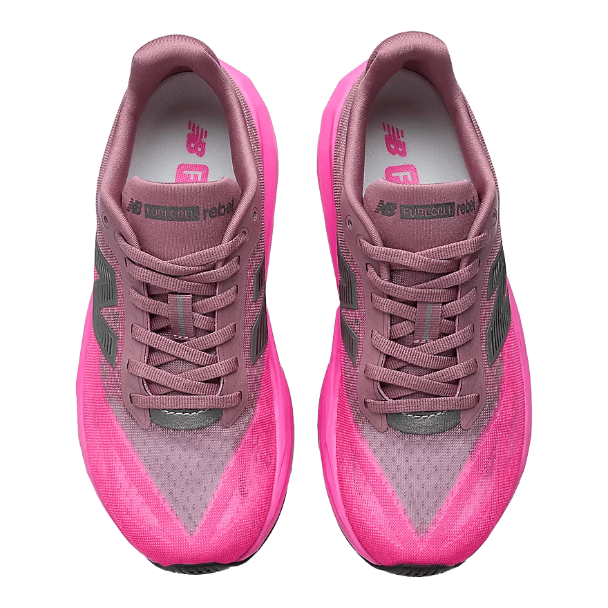 New Balance Women's FuelCell Rebel v5 – Pink Heat with Rosewood - Interval Running