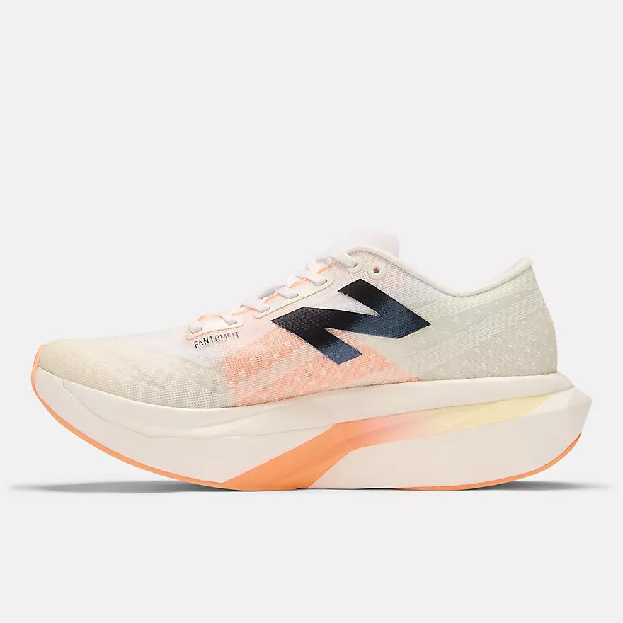 New Balance Women's FuelCell Supercomp Elite v4 – White with Angora and Hot Mango - Interval Running