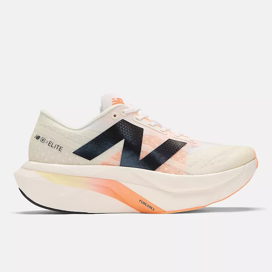 New Balance Women's FuelCell Supercomp Elite v4 – White with Angora and Hot Mango - Interval Running