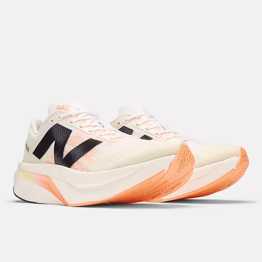 New Balance Women's FuelCell Supercomp Elite v4 – White with Angora and Hot Mango - Interval Running